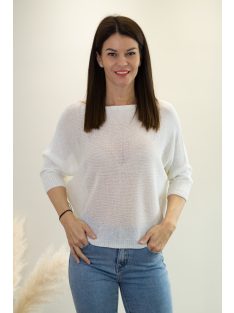 KIMBERLY fehér cérnafelső, hátán masnival